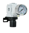PneumaticPlus PPR2-N02BG-4 Miniature Air Pressure Regulator 1/4" NPT - Gauge, Bracket, Low Pressure (3-60 PSI) - size: 1/4" NPT (3-60 PSI)