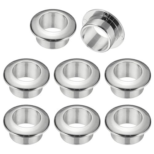 M METERXITY 8-Pack Desk Grommet, 1 Inch 25mm Plastic Desktop Cable Hole Cover Plastic Grommet for Home/Office Desktop Wire Organizer [Silver] - color: Silver, size: 1 Inch