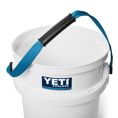 YETI Loadout 5-Gallon Bucket, Impact Resistant Fishing/Utility Bucket - color: White/Blue
