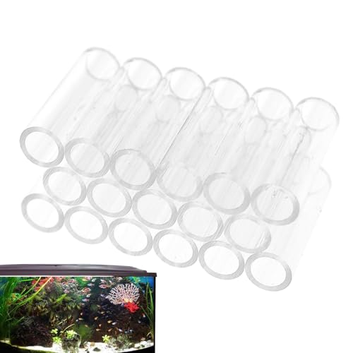 Shrimp Breeding Tube - Transparent Acrylic Crystal Shelter, Aquarium Hideaway Habitat, Fish Tank Refuge | Shrimp Cave Breeding House for Small fishss Aquatic Pets - color: 18 Tubes