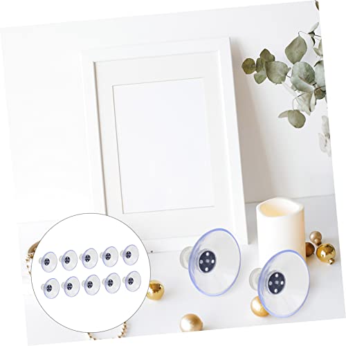 PRETYZOOM 10PCS Powerful Suction Cup with Gland Nut Adjustable Screw Suckers for Glass Surface Suitable for Furniture and Home Use