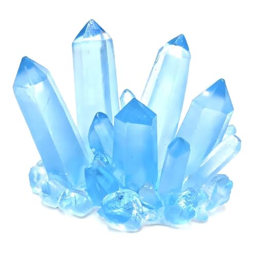 Small Fish Tank Decor Artificial Crystals Aquarium Betta Fish Tank Decorations Mini Crystal Ornaments Resin Accessories (Light Blue) - color: Light Blue