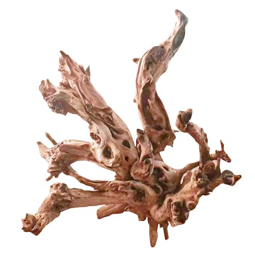 Natural Large Aquarium Driftwood for Fish Tanks & Reptile Terrariums – 100% Safe Fish Tank Decorations, Unique Twisted Branches 1-Piece 13-17 Inch Low Tannin, Easy to Sink - size: Mopani Driftwood 13 to 17 Inch (Pack of 1)