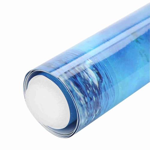 Keenso Aquarium Background,Fish Background,3D Aquarium Background,50 Gallon Fish, 50 Gallon Aquarium,Backdrop Decoration Paper Cling Sticker Pictures - size: 61*41cm
