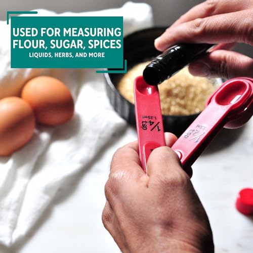 MIRRO 4pc Nested Measuring Spoons Set, Red - size: 4 Piece