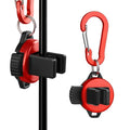 Fishing Rod Clip（Extra-Strength Version）, Wearable Fish Rod Holder， Fly Fishing Pole Holder Pole Clips Fly Fish Accessories - color: red