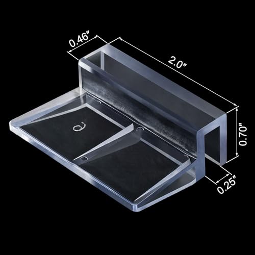 OIIKI 6 PCS Aquarium Glass Cover Clip, Clear Acrylic Support Holder, Aquarium Lid Clips Clamps, for Aquarium Fish Tank (6mm)