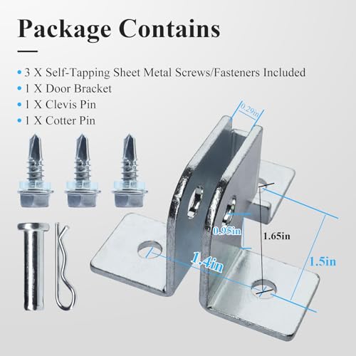 19792A04 Garage Door Opener Bracket, Door Reinforcement Bracket Door Bracket, Clevis Pin, Cotter Pin & Fasteners Included, Fit for Genie, Liftmaster, Sears, Craftsman 19782, 19792A, 19792B, 19792A04.S - style: 19792A04