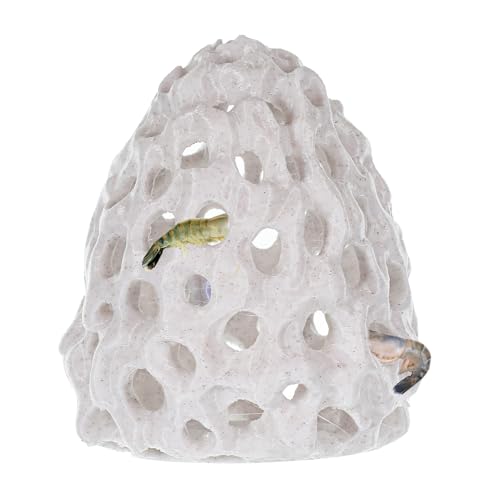 Shrimp Dome Hide, Shrimp Tank Accessories, Shrimps Hides for Aquarium, Gray ABS Shrimps Cave with Suction Cup, Fish Tank Decor for Small Fish Guppy Hiding Resting