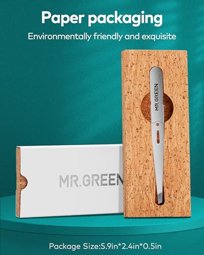 MR.GREEN Tweezers,Professional Precision Eyebrow Tweezers for Women and Men, Tweezers for Facial Hair Women, Stainless Steel Slanted Hair Removal Tweezers, Eyebrow Plucker, Ingrown hair tweezers - color: Sliver