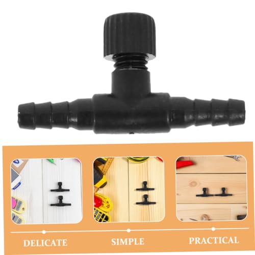 Toyvian 10pcs T Shaped Aquarium Control Valves Adjustable Air Flow Regulators Plastic 5mm Airline Tubing Aquarium Pump Accessories for Fish Tanks
