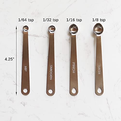 2PCS 1/8 Teaspoon(1/8tsp, Dash) Single Tiny Measuring Spoon, Small Individual Stainless Steel Measure Spoons Only - size: 1/8 Tsp | 0.625 mL | 0.625 cc | 0.02 oz