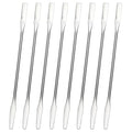 8 PCS Stainless Steel Lab Laboratory Mini Double-Ended Spatula,Micro Spatula, Semi-Micro Shovel Tapered Arrow End Flat Ends,Mini Metal Spatula,6" Length