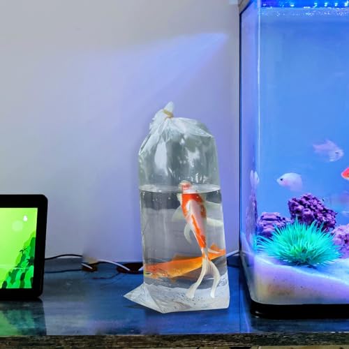 CHILDWEET 50pcs Fish Transport Bags 30x60cm Leak-resistant Plastic Live Fish Shipping Containers for Aquarium and Outdoor Use