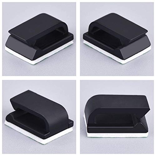 100 Pieces U Type Adhesive Cable Clips Wire Clips Drop Cable Management Clamps Wire Cord Holder Cable Fixed Organizer - 2 Color