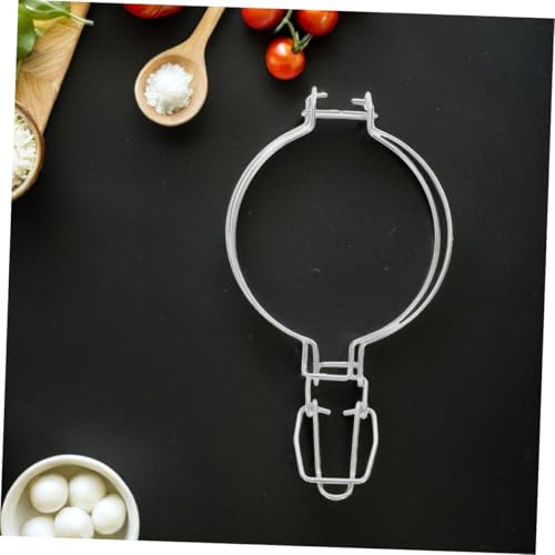 ABOOFAN 2pcs 93mm Stainless Steel Jar Lid Wire Clamps with Spring Buckle, Food-grade Glass Canister Sealing Clips for Kitchen Storage and Canning Supplies