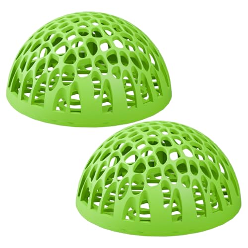 Shrimp Cave Betta Habitat Ornament | Realistic 2-Piece Betta Resting Habitat for Tropical Fish Tanks, Perfect for Home, Office, School Desk Aquariums and Small Aquatic Life Enthusiasts - color: Green