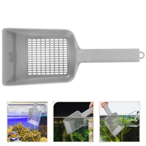 Gadpiparty Aquarium Gravel Shovel Fish Tank Soil Scoop Plastic Sand Cleaner with Drainer for Small Aquariums