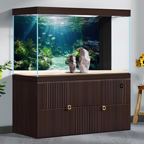 Under The Sea Aquarium Background Underwater Scene Corals Reefs Fish Tank Background Deep Ocean Sea Rock Cave Sunray Terrarium Backgrounds Underwater Marine Life Aquarium Backgrounds 24x12in - color: Green_Blue, size: 24(W)x12(H)inches/ 60(W)*30cm(H)