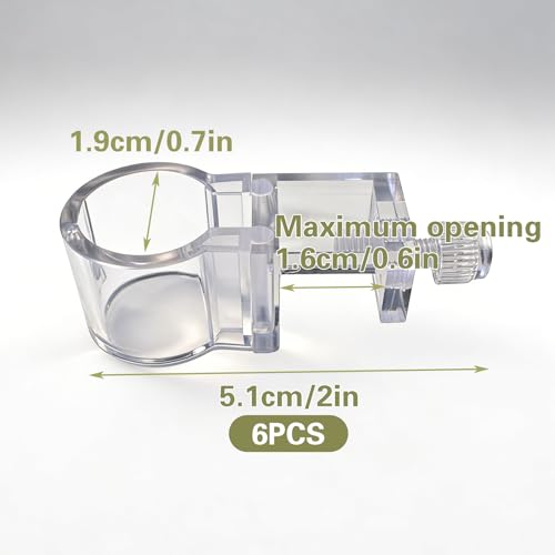 6 PCS Clear Aquarium Plant Holder, Reusable Top Hanging Fish Tank Planter, Small Transparent Plant Clips for Fish Tank Aquarium Landscaping and Decoration