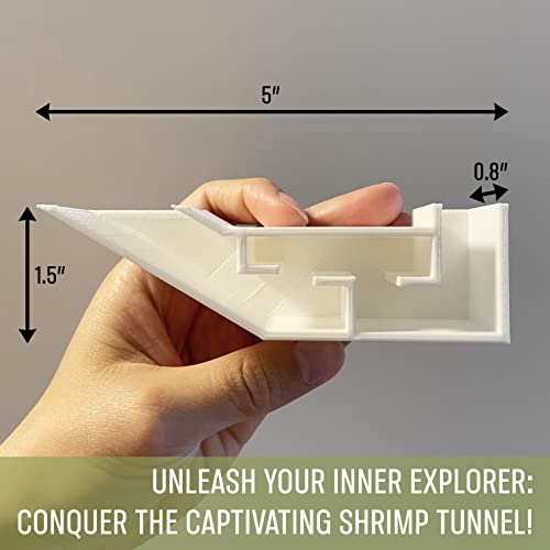 Aquarium Shrimp Party Tunnel, Includes Exquisite VIP Room and Two Entrances, Tunnel Cave for Shrimplets to Rest and Hide, Decor Hideaway Tunnel Made from Canada (White) - color: White