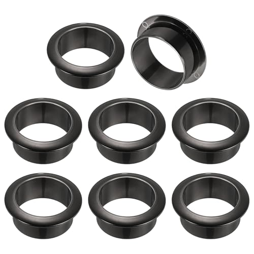 M METERXITY 8-Pack Desk Grommet, 1.7 Inch 43mm Plastic Desktop Cable Hole Cover Plastic Grommet for Home/Office Desktop Wire Organizer [Black] - color: Black, size: 1.7"