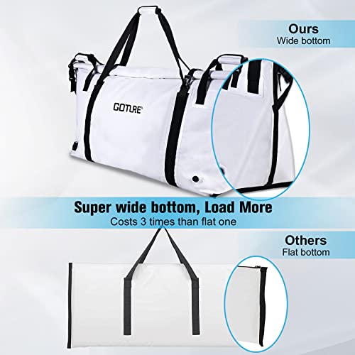 Goture Insulated Fish Cooler Bag,Travel Insulated Cooler Bag,Monster Leakproof Fish Kill Bag, Portable Small/Medium/Large Cooler Bag for Outdoor Travel Camp Beach Picnic with Drain Plug - color: Small-27.4x11.8x15.7in