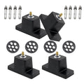 4 Pack Heavy Duty Anti Vibration Pads for Mini Split Air Conditioner , Rubber Vibration Isolator Mounting Brackets with Expansion Screws and Shock Absorbing Pads, Fits HVAC, Central AC Air Compressor