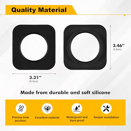2 Pack MagitcSee Window Mount Fits for Aqara G100, No Drill No Screws Strong Adhesive Camera Holder, Anti-Theft Cam Bracket for Glass Window, Home Security Camera Accessories, Black - color: Black