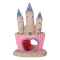 Didiseaon Castle Fish Tank Ornament Aquarium Decoration with Hidden Cave Resin Landscaping Castle Model for Fresh and Saltwater Fish Tanks 4.52X2.95X2.36 Inches