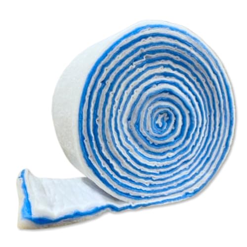 Filter Floss, Polishing Filter Pad for Fish Tank & Aquarium Filters - White/Blue - 2'x50' (100 sq. ft.) - size: 2'x50' (100 sq. ft.)