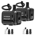 VIVOSUN 2-pack 210GPH Submersible Pump(800L/H, 8W), Ultra Quiet Water Pump with 3.3ft High Lift, Fountain Pump with 5ft Power Cord, 2 Nozzles for Fish Tank, Pond, Aquarium, Statuary, Hydroponics - size: 2 Pack 210GPH