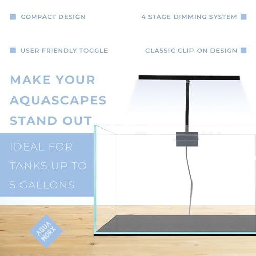 Aqua Worx EOS LED Aquarium Light - Adjustable Gooseneck for Fish Tanks - Full Spectrum Nano Tank Lighting - N5 White - color: N5 White