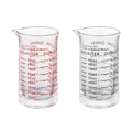Ackers 3oz/90ml Glass Measuring Cup – Shot Glass with Double Scale-Ounce,Ml Markings for Kitchen & Bar(Pack of 2) - color: Red and Black