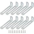 2.6"x1.3"x0.6"Adjustable Right Angle Brackets Metal L Bracket Heavy Duty 90 Degree Corner Fastener L-Shape Corner Brace Support Silver Shelf Bracket , 10Pcs - size: 2.6"x1.3", style: SILVER/10PCS