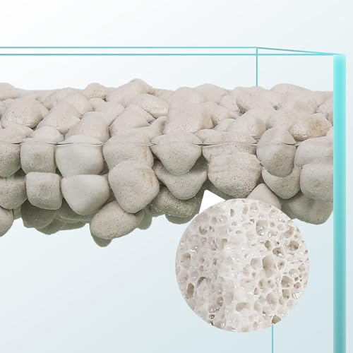 Aquarium Biological Filter Media, 1.2 Inch Floating Ceramic Bio Media with Porous Massive Surface Area for Freshwater and Saltwater Fish Tank - size: Floating Ceramic Bio Media