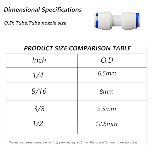 Water purifier adapter, 1/4" x 3/8" pipe quick connector, outer diameter 1/4 to 3/8 inch quick push plastic pipe connector, suitable for reverse osmosis filtration RODI system 5PCS - style: 1/4 to 3/8 quick connect straight through