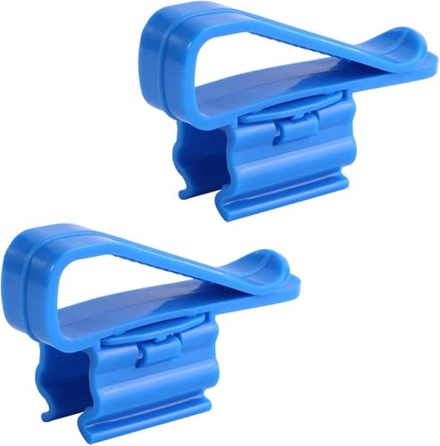 2Pcs Fish Tank Mounting Clip, Adjustable Water Pipe Hose Holder for 0.31"-0.62" Diameter Aquarium Tube, Aquarium Air Pump Accessories (Blue) - color: Blue
