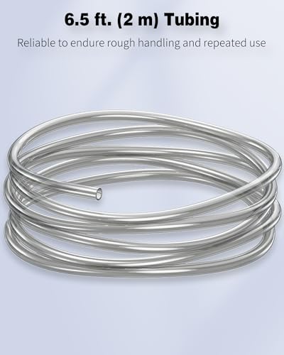 Pawfly Aquarium Airline Tubing 82 Feet Standard Aquarium Air Tubing Tubing for Fish Tank Air Pump Flexible Kink-Resistant Pure PVC Hose for Aquarium Garden Terrarium Pond, Black