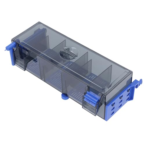 CHICIRIS Aquarium Wall Filter, Dual Suspension Hanging Fish Tank Filter with 4 Compartments for Filtration Media, Adjustable Waterfall Outlet for Aquariums
