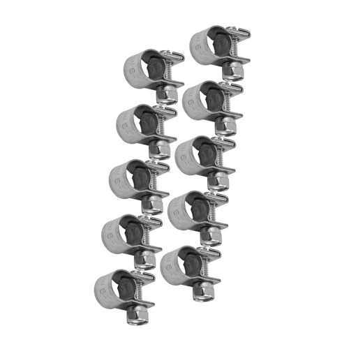 10pcs Stainless Steel Hose Clamps – Adjustable 6-20mm Fuel Line Pipe Clips for Air, Water, Silicone & Fuel Hoses (7-9Mm) - size: 7-9Mm