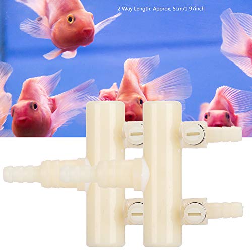 2PCS Aquarium Air Control Lever Valve, Distributor Splitter Pump Accessories Set Plastic Easy Aquarium Air Pump Special Splitter Valve with Diverter Adjustable(S 2 Heads) - color: 2 heads