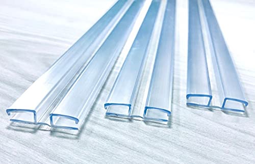 Clear PVC Hinge Piano Style for 3/16" (4.5mm) Material, 36 inch No Screw or Glue Plastic Aquarium Lid Hinges for Plexiglass Panels, Golf Cart Windshield Hinge, Acrylic Panels, Glass Hinges - 3 Pack - size: 36 Inch
