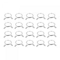 uxcell Fuel Line Hose Clips, 20pcs 22mm ID Fit 23.5-24mm OD Hose 304 Stainless Steel Water Pipe Air Tubing Spring Hose Clamps for Motorcycle Scooter - size: 22mm