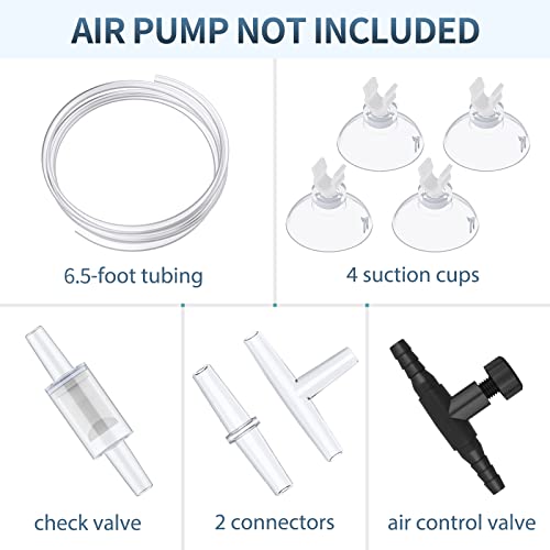 Pawfly Aquarium Sponge Filter, Small Fish Foam Filter with Tubing Suction Cup Check Valve Connector and Control Valve Accessories for Betta Fry Shrimp Tiny Fish Tank up to 10 Gallons