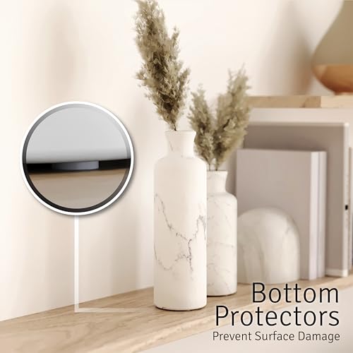 Creative Scents White Marble Look Vases Home Decor - Vase Set of 3 - Perfect for Holding Pampas Grass, Dried/Fresh Flowers, Vases for Your Kitchen, Bedroom, Office, Living/Dining Room, or Shelf Decor - color: Matte White Marble Look