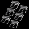 Sliverdew 6 PCS Aquarium Lid Clips, 10 mm Clear Acrylic Fish Tank Lid Holder Aquarium Hoods Support Clamps for Rimless Fish Tank Glass Top - for Thickness 10mm - size: for 10mm thickness