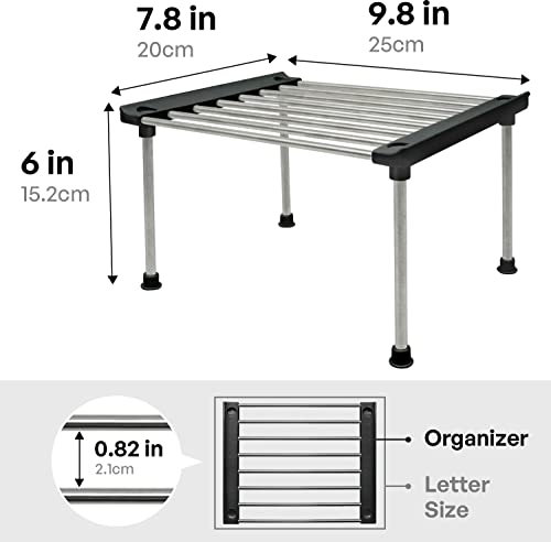 carrotez Cabinet Organizer Shelf, Set of 2 Stackable Kitchen Counter Shelves, Kitchen Cabinet Organizers and Storage, Pantry Storage Shelf Organizer, 9.8 x 7.8 x 6.1 - Black - color: Black, size: Small(9.8 x 7.8 x 6.1")