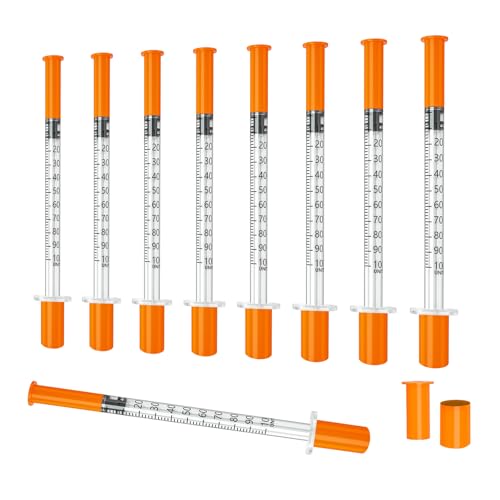 U-100 1ml 29Gauge 1/2 Inch Syring, Individually Packed, PACK 100. - size: 1ml- 29G 1/2"-100