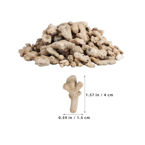 Veemoon Aquarium Coral Filter Fish Tank Natural Crushed Coral Media Substrate Bio Ceramic Aquarium Filtration Media for Freshwater Saltwater Pond Tank Reusable Filter Raise Ph with Bags (1.1lb/500g)
